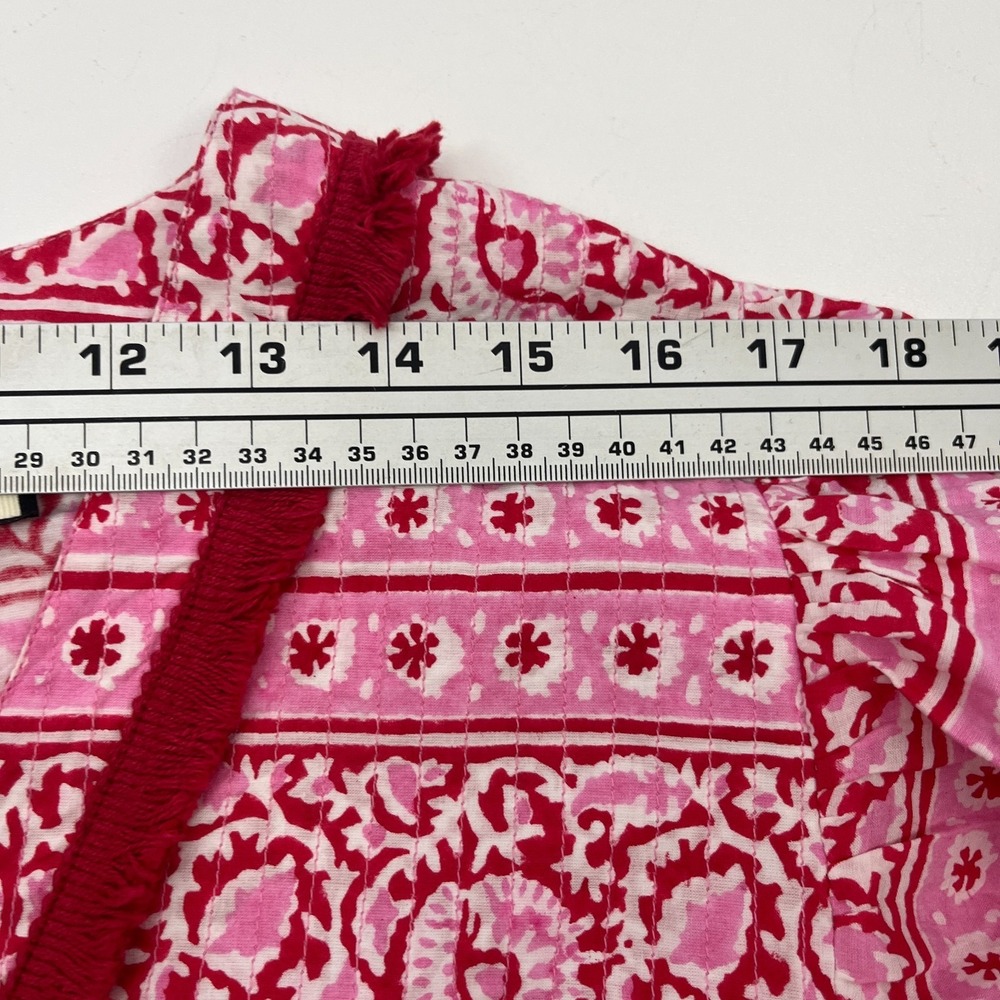Tuckernuck Dress Pink City Prints Candy Daisy Rah Rah Mini Fringe Block Print M - Picture 13 of 16